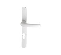 Poignée de porte sur plaque étroit blanc - Clé I - 68 à 72 mm - Tokyo - Hoppe et cie
