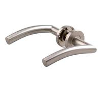 Poignée de porte sur rosace inox - Bec de cane - C19 - Normbau