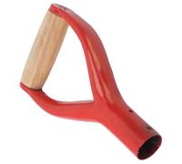 Poignée de Rechange pour Pelle en Bois et Fer, Poignée en Y Rouge, 3,1 Cm | Diamètre Interne 3,1 Cm, Prise Stable, pour Manches Outils Compatibles
