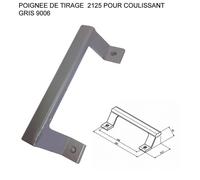 Poignée de tirage ALMA pour coulissant - Ral 9006 Gris - 2125-9006