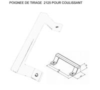 Poignée de tirage ALMA pour coulissant - Ral 9010 Blanc - 2125-9010