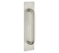 Poignée de tirage sur plaque borgne - en inox - porte battante FTH THIRARD