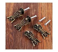 Poignée de tiroir 4pcs 45 * 25mm millésible poignées de Traction meublée ministéries Chinoise Bronze Boîte en Bois Boîte Boîte Boîte Boîte à Bijoux Bouton Tiroir Tiroir Cabinet Tire Les poignées