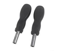 Poignée de tournevis pour embouts hexagonaux de 6,35 mm, poignée en plastique en acier argenté et noir, outil à main portable de réparation domestique, petite taille pour une utilisation en atelier