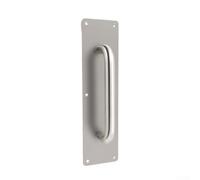 Poignée en acier inoxydable pour différentes portes, plaque de base de 300 x 80 mm de large, design de sécurité d'angle poli pour usage domestique (avec poignée)