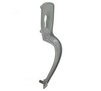 Poignée en applique trou pour cylindre - porte de garage - PVC gris TIRARD