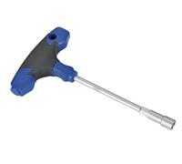 Poignée en T avec douille hexagonale de 10 mm, idéale pour la fixation et l'assemblage dans les travaux de menuiserie et de métal.