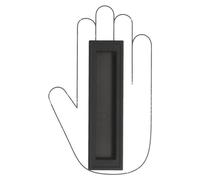 Poignée encastrée en zamac Entraxe 128mm Vernis noir mat Lot de 25
