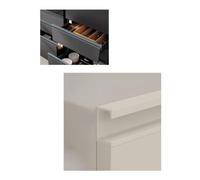 Poignée invisible profil G pour meuble et tiroir, montage sur chant | Profilé aluminium sans rainurage, pour panneaux de 17-19 mm(Beige,78.7in)