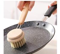 Poignée Longue en Bois Pan Brosse Vaisselle Lavage Bol Nettoyage Design Poignée Brosse Outils de Nettoyage de Cuisine Recharge Savon Liquide