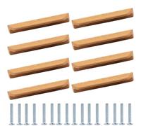 Poignée Meuble Cuisine Poignées En Bois Massif Poignées De Porte D'Armoire Couleur Bois Massif Poignées D'Armoire En Bois Poignées De Tiroir D'Armoire En Bois Hêtre 224mm 8Pièces