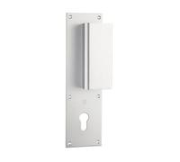 Poignée palière aluminium type Bastille 70x250mm argent clé I - HERACLES - I-231103CLEI