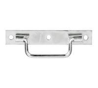 Poignée platine bouts carrés l140mm zingué blanc