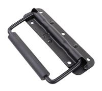 Poignée Pliante à Ressort Noire Lot de 2 pour Valise et Boîte à Outils