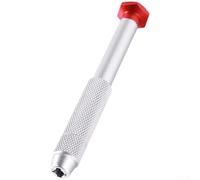 Poignée porte-embout de tournevis en alliage d'aluminium avec pointe magnétique pour embouts de 4 mm, outil de réparation de tête interchangeable, poignée hexagonale antidérapante, argenté (argent)