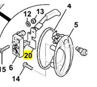 POIGNEE PORTE GAUCHE COMPATIBLE JCB 332/A5642