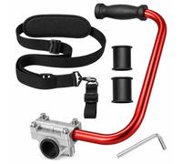 Poignée pour Débroussailleuse pour HiKOKI / Metabo HPT CG25EUA 2011-2019 | aluminium | collier à 4 boulons | tubes droits 26/28 mm | angle position réglables | entretoise caoutchouc |sangle rembourrée