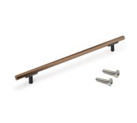 Poignée pour meubles Riad L232mm entraxe 192mm Aluminium Bronze - EMUCA - 9363008