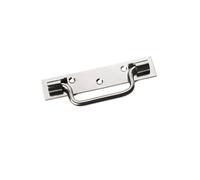 Poignée sur platine type Saint Etienne 160mm zingué blanc - - M-342163