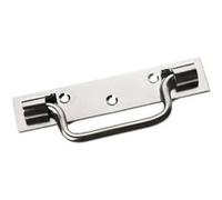 Poignée sur platine type Saint Etienne 140mm zingué blanc - MERMIER - M-342143 Noir G