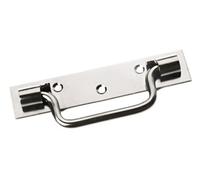 Poignée sur platine type Saint Etienne 160mm zingué blanc - - M-342163