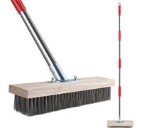Poignée télescopique Balai en fil d'acier - Efficace pour enlever les mauvaises herbes, la mousse et les taches tenaces sur votre terrasse, votre patio ou votre jardin (145 cm)