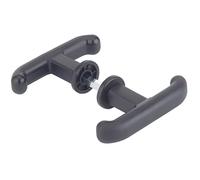 Poignée THIRARD avec plaque de propreté noire pour serrure de porte de garage - 000433