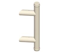 Poignée tubulaire extérieure DIVA XXI avec supports inclinés D 35 mm H 350 mm blanc RAL9010 LA CROISEE DS DS7382-036