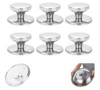 Poignée Universelle,Bouton de Couvercle, Ensemble de 6 pièces Boutons Couvercle Casserole Bouton de Wok Poignée du Couvercle