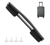 Poignée valise de rechange noire réglable 21,3 cm avec 4 vis de fixation | Entraxe ajustable, polymère renforcé, pour Delsey et Jump, bagage cabine voyage, axe en alliage, boîte à outils
