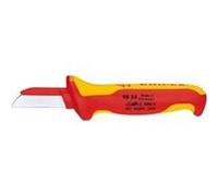 Knipex Couteau d'électricien pour câbles 98 54 – poignée bi-matière isolante VDE 190 mm – 1 pièce
