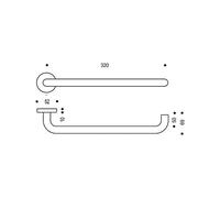 Poignées allongées sur rosaces - "accessilibité PMR" - 320 mm - Linox VACHETTE