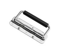 Poignées de boîte à outils robustes en acier inoxydable pliable à ressort pour poignée de boîte à outils pliante simple Poignée de traction en métal robuste pour le rangement d ' armoires Poignées en
