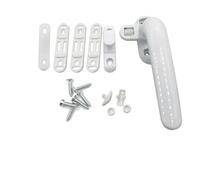 Poignées de fenêtre en PVC, Serrure universelle de poignée roue fenêtre à battants, multicolore, porte coulissante réglable gauche droite(White,Left)
