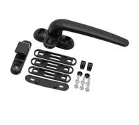 Poignées de fenêtre en PVC, Serrure universelle de poignée roue fenêtre à battants, multicolore, porte coulissante réglable gauche droite(Black,Right)