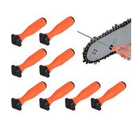 Poignées De Limes - 8 Pièces En Nylon | Poignée De Lime À Tronçonneuse Ronde | Poignée Ergonomique Pour Outil D'affûtage, 4-5mm, Compatible Avec Le Classement, D'outil Antidérapante Durable Po