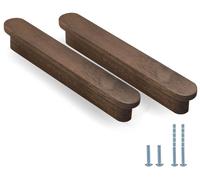 Poignées de placard en bois de noyer, 31,4 cm de long, lot de 6, pour cuisine, commode, armoire