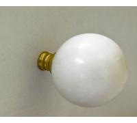 Poignées de placard en marbre, ensemble de 6, rondes, blanches, 5,5 cm