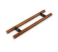 Poignées de Porte coulissante de Grange à Pousser/Tirer, Forme Ronde, poignée en Bois avec vis de Fixation, Barre de poignée pour Porte vitrée ou Porte de Grange *50 cm (