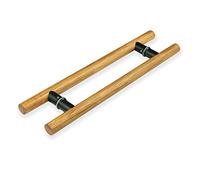 Poignées de Porte coulissante de Grange à Pousser/Tirer, Forme Ronde, poignée en Bois avec vis de Fixation, Barre de poignée pour Porte vitrée ou Porte de Grange *50 cm (