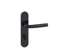 Poignées de porte sur plaques - entraxe 165 mm - noir mat Onyx - Logio - condamnation sans voyant VACHETTE