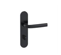 Poignées de porte sur plaques - entraxe 165 mm - noir mat Onyx - Logio - condamnation sans voyant VACHETTE