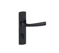 Poignées de porte sur plaques - entraxe 165 mm - noir mat Onyx - Muze - condamnation sans voyant VACHETTE