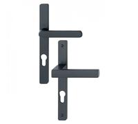 Poignées de porte sur plaques étroite 195 mm saillie réduite - Toulon - entraxe 92 HOPPE