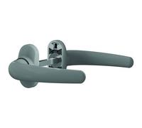 Poignées de porte sur rosaces étroites Scoot pour menuiserie aluminium- gris brillant VACHETTE