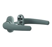 Poignées de porte sur rosaces étroites Scoot pour menuiserie aluminium- gris brillant VACHETTE