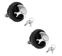 Poignées Encastré Poignée de verrouillage du pont Loquet à tirer affleurant | Avec clés, verrouillage par boucle de trappe encastrée en acier inoxydable(2pcs)