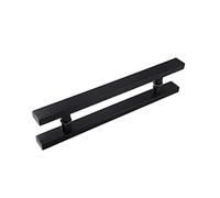 Poignées et Boutons de Porte de Douche de Rechange pour Porte en Verre - Noir Mat, Boutons de Porte de Salle de Bain pour parois de Douche intérieures/extérieures (Taille