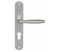 Poignées palière/béquille sur plaques clé I - aluminium argent - Iris EUROWALE