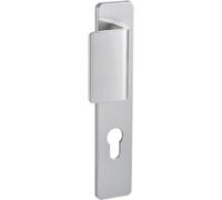 Poignées palière/béquille sur plaques clé I - aluminium argent - Kaza VACHETTE